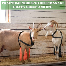 Kajaia 2 Pcs Goat Apron Anti Breeding, Anti Mating Skirt Sheep Skirt Control Buck with Adjustable Chest Strap and Collar for Goats and Sheep M Size