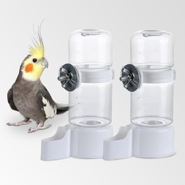 WQY Groceryshop 2 Pcs Automatic Pet Bird Water Feeder, Bird Water Dispenser for Cage, Bird Cage Suspended Automatic Water Dispenser, Bird Feeders for Parakeet Budgie Cockatiel Lovebirds Canary Finch