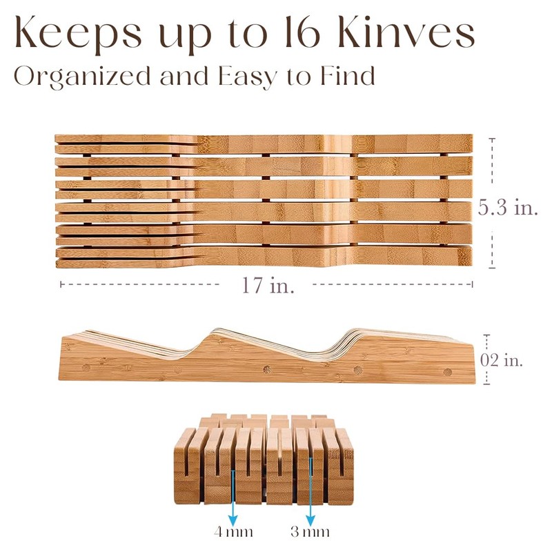 Bellemain Bellemain 100% Pure Bamboo in Drawer Knife Block |