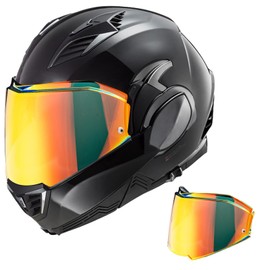 Helmet Visor for FF900 Valiant 2, Motorcycle Helmet Visor, Motorcycle Wind Protection Helmet Lens, Helmet Visor with Anti-Fog Nail Attachment (Chrome Red)