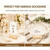 12pcs 2.75x1.38 Inch Wood Table Number Stands Card Holder for