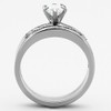 Marimor Jewelry 1.65 Carat Marquise Cut Cubic Zirconia Stainless Steel