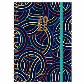 DRAEGER Paris - September 2024 to August 2025 weekly diary 13 x 18 cm - 1 week on 2 pages - hard cover - 'Geometric' theme - FSC® certified paper - vegetable-based inks