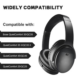 QC35 Hinge Screws QuietComfort 35 Metal Hinge Swivel Screw Hinge Pins Replacement QC35 Hinge Screws Parts Accessories Compatible with QC35II/QC35/QC45/QC25 Headphones (Black)