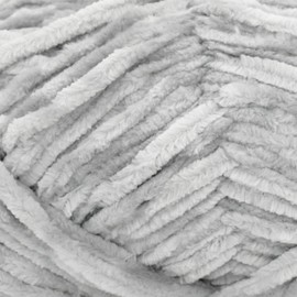 100g Velvet Chenille Yarn for Crocheting,Light Grey Fluffy Velvet Plush Yarn Thick Soft Chunky Chenille Yarn Baby Blanket Yarn for Crocheting Knitting Beginners（Light Grey）