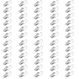 60 Pieces Stainless Steel Curtain Clips Metal Hanging Hooks Small Shower Curtain Hooks Hangers for Curtains Photos Bedroom Home Decoration Outdoor Party Wire Holder Crafts
