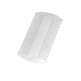 Metal Comb, Exquisite Anti-Static Stainless Steel Hair Comb, Portable Double Action Mini Beard Comb, Suitable For Different Hairstyles Daily Use Nit Comb(Silvery)