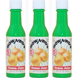 Howard’s Onion Juice, 5 fl oz | Pure Liquid Onion Seasoning | All-Natural Flavor Enhancer for Cooking, Marinades, Dressings & Sauces | No Artificial Preservatives [Pack of 3]