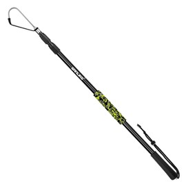 SAN LIKE Telescopic Fishing Gaff Aluminum/Fiberglass Pole with Nonslip Rubber Handle Stainless Steel Hook with M8 Screw