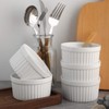 Samsle Porcelain Ramekins 4 oz Oven Safe, Small Souffle Dishes