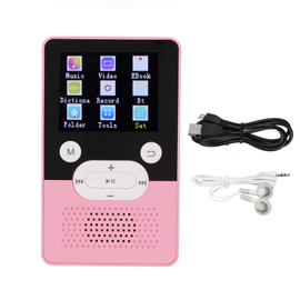 T9 MP4 Player 1.8 Inch Color Screen Lossless Sound MP3 Player with Bluetooth 4.2 Supports Memory Card ExpansionPink 8GB