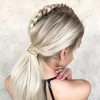 YISSION 4 Pcs Sparkly Rhinestone Hair Ties Gold Ponytail Holder
