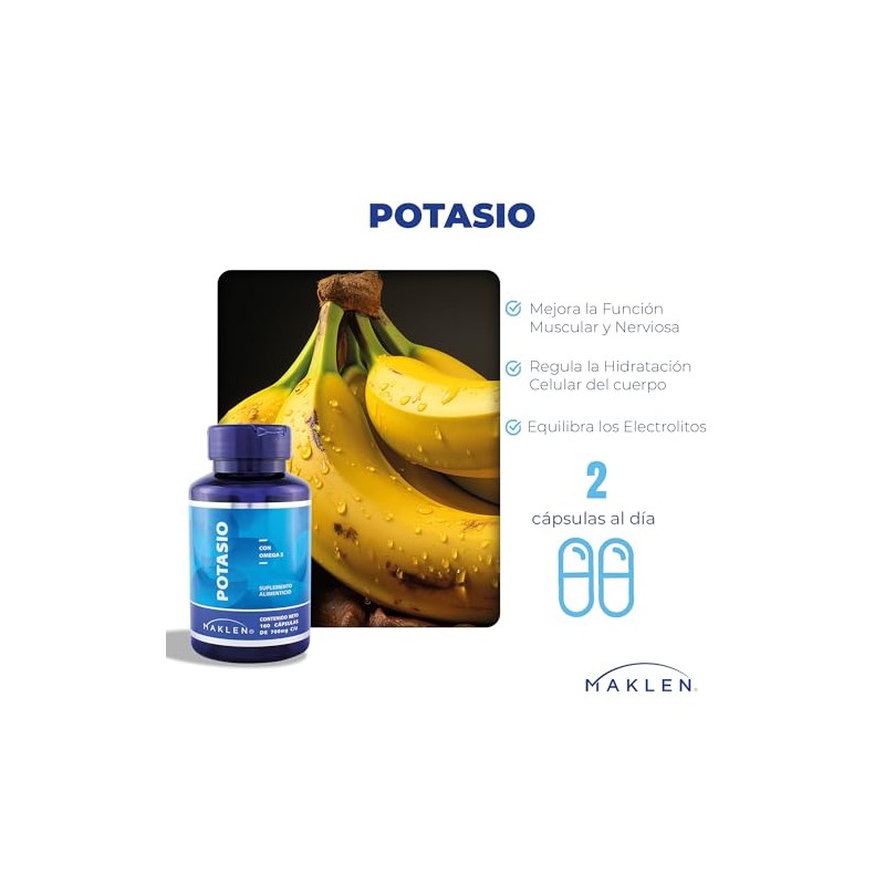 POTASIO - Maklen Citrato de Potasio con Omega 3 -