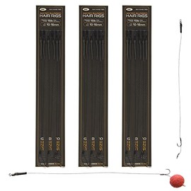 18 x NGT Carp Fishing Micro Barbed Hair Rigs to 15lb Braid Sizes 6 8 10 Hand Tied