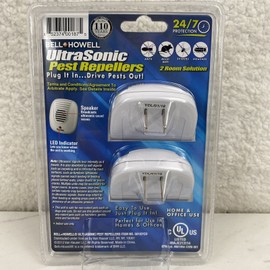 Bell & Howell Ultrasonic Pest Repeller, Plug In, 2 Pack, 24/7 Protection, New