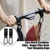 2pcs Black Carabiner Clips - Heavy Duty Buggy Clips Hook