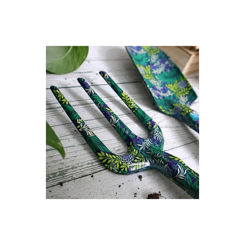 Fork and Trowel Garden Tool Set - William Morris Larkspur