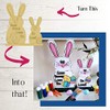 3D Big and Little Rabbit Cutout Unfinished Wood MDF Shape
