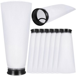 Jecery 8 Pcs 2.75 Inches Ring Filter Socks 300 μm for Saltwater Aquarium Filter