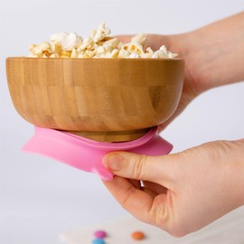 Tiny Dining Baby Dinner Set - Koala - Pink - 3pc - Divided Non-Slip Bamboo Self-Feeding Baby Weaning Plate, Bowl & Spoon for Babies, Toddlers, Children