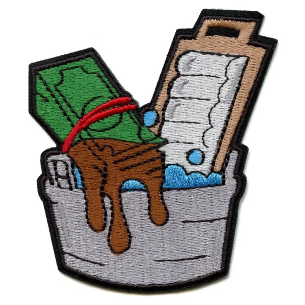 Patch Collection Dirty Money Washboard Patch Laundering Cash Embroidered Iron