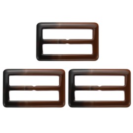 PATIKIL 1.5x2.4 Resin Scarf Ring Clip, 20Pcs Rectangle Scarf Ring Buckles for Woman Silk Scarf, Loose T-shirt, Decoration, Dark Brown
