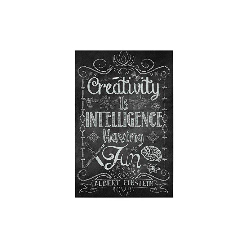 artboxONE Poster 30 x 20 cm Typography Creativity is Intelligence