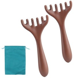 Massage Comb - 2PCS Wooden Scalp Massager, Manual Protable Head Massager Scalp, Six-Claw Meridian Scratcher for Family Friends, Sandalwood Hair Growth Hair Care Tools