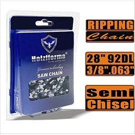 Holzfforma 3/8'' .063'' 28inch 92DL Ripping Chain Semi Chisel Chainsaw Saw Chain