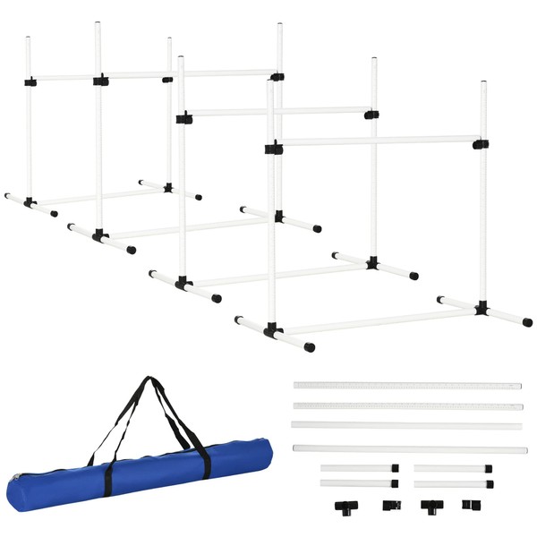 Pawhut 4 Piece Dog Agility Training Equipment for Dog Agility