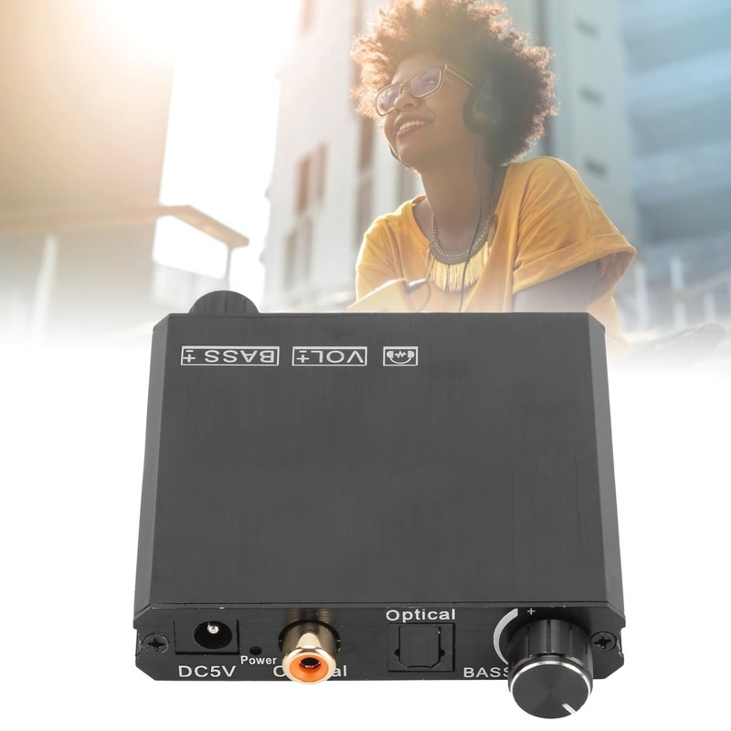 192khz Bass Control DAC Converter Coaxial Spdif for Toslink to