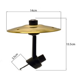 Car Air Vent Mount Heavy Duty Cymbal Decoration for Music Lovers (Silver)