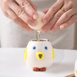 Egg Yolk Separator | Chick Shape Ceramic Egg Separator Tool - Practical Household Small Egg Filter Splitter, Egg Extractor, Storage Tank for Kitchen