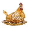Golden Hen Figurine Trinket Boxes Handcraft Exquisite Small Jewelry Box