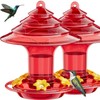 Birdream Hummingbird Feeder for Outdoors Hanging 40oz 10 Feeding Ports,