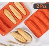 webake Juego de 2 moldes de silicona para pan de