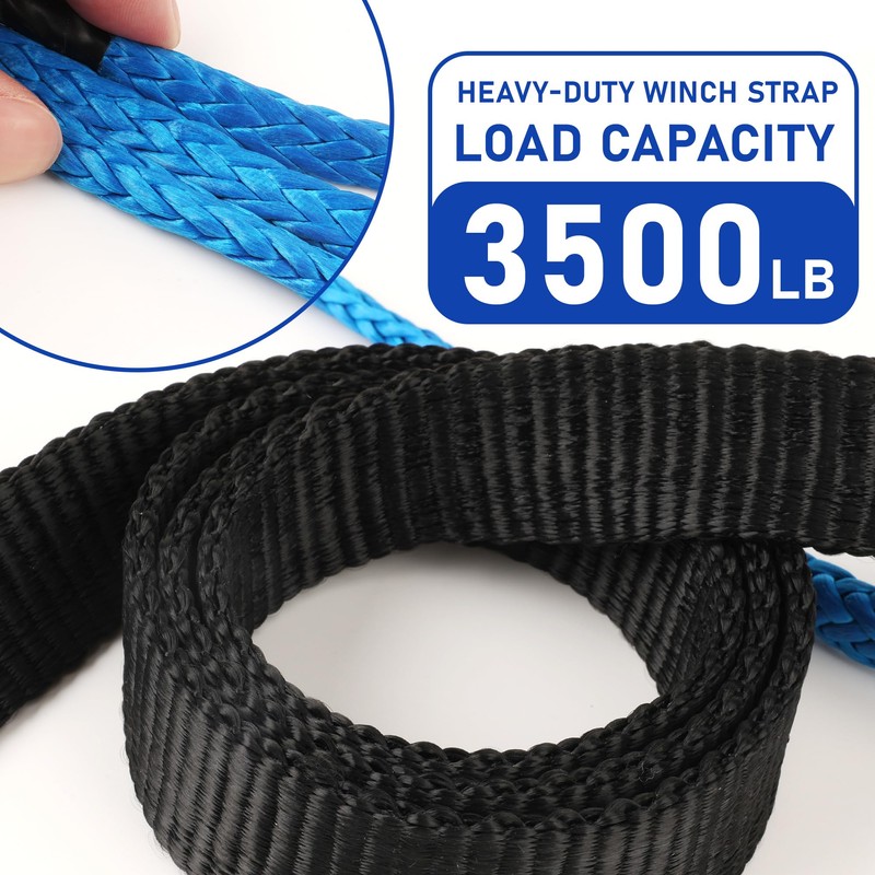 UCandy 64in Plow Strap for ATV UTV Winch, Heavy Duty