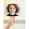 OMIRO Hand Mirror, Large Natural Bamboo Handheld Mirror with Handle,
