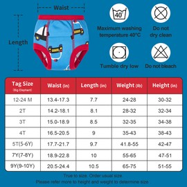 BIG ELEPHANT 10-Packs Training Underwear Absorbent Unisex Toddler Potty Trained Pants, 100% Cotton,5-6Y