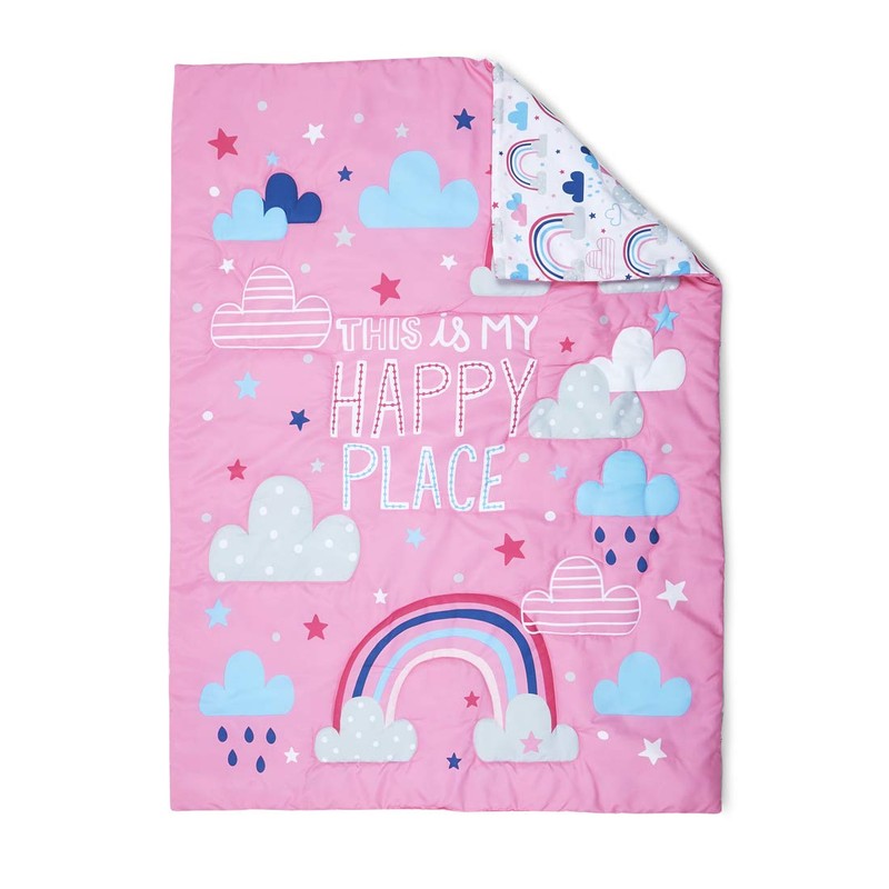 Baby Boom Funhouse Let's Chase Rainbows 4 Piece Toddler Bedding
