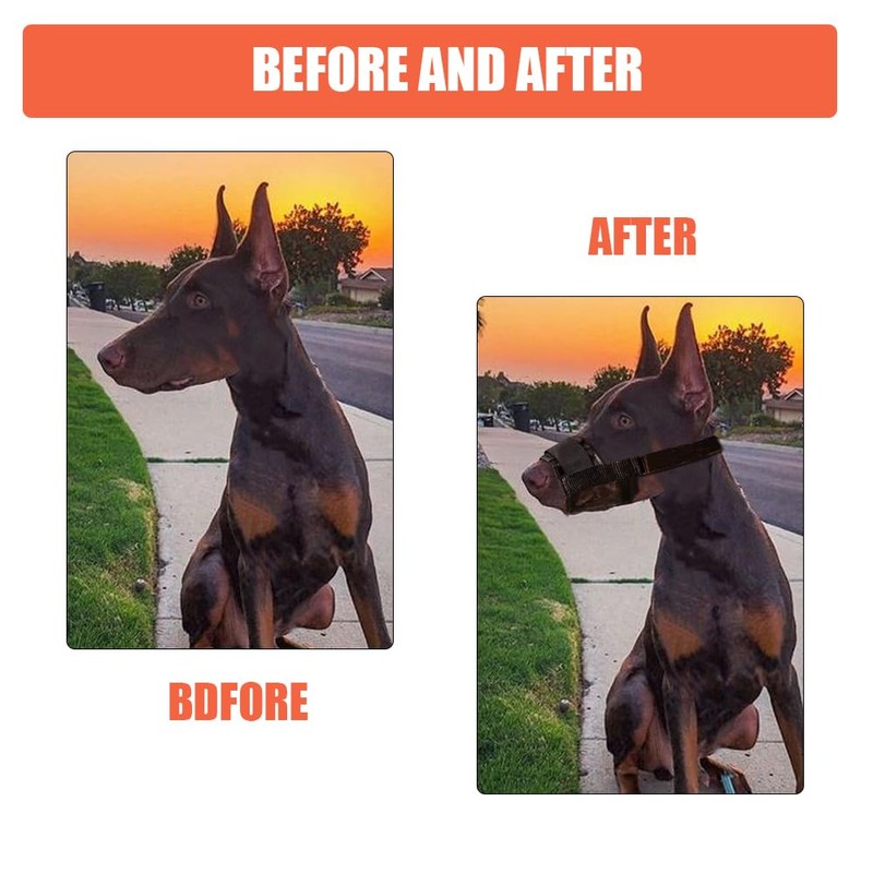 FFWTPY Muzzle for Dogs Muzzle with Velcro Fastening Soft Adjustable