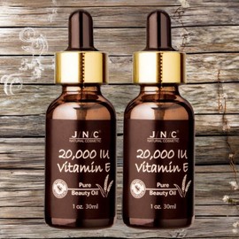 JNC Oil Bar Natural Oil Vegetable Oil 20 000 IU Vitamin E Pure Beauty Oil 2 x 30ml / JNC 오일바 천연오일 식물성오일 20 000 IU 비타민E 퓨어 뷰티 오일 2개 30ml