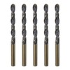HARFINGTON 5pcs Jobber Drill Bits 6.2mm (1/4") Black Nitride &