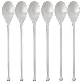 Knork Original Long Handle Iced Tea Spoon, 6 Piece Set, Matte Finish