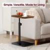 End Table C-Shaped Adjustable Pedestal Side Table Night Stand with
