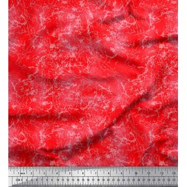 Soimoi Orange Cotton Voile Fabric Ombre Tie & Dye Texture Fabric Prints by Yard 56 Inch Wide