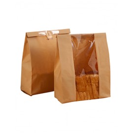 PAVNSO 30 Pcs Bread Bags, 9.05x4.72x1.96inch Sourdough Bread Bags Baked Paper Packaging, Sealing Stickers Bakery Cookie Food Snack Storage for Homemade