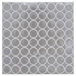 ColorfulCritters Reflective Hot Dot, 1 Inch Diameter, 64ct Per Sheet (Silvery/White)