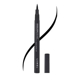 Lamel Crush Look Eyeliner – High Pigmentation – Fine Brush – Long-Lasting & Waterproof Formula - Ideal for All Skin Types and Tint – Black, 8.5ml (0.29 oz)