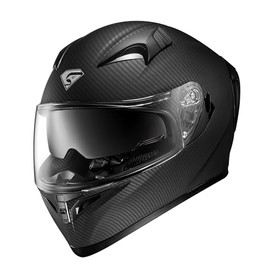 KYPARA Full Face Motorcycle Helmet with Internal Tinted Visor & DOT Approved for Moped ATV Cruiser Scooter (Matt Black, Medium)